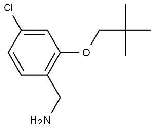 4-Chloro-2-(2,2-dimethylpropoxy)benzenemethanamine 结构式