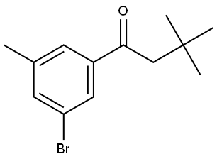 1-(3-Bromo-5-methylphenyl)-3,3-dimethyl-1-butanone Structure