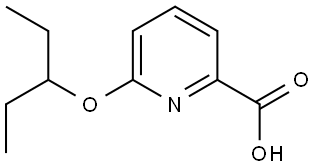 6-(1-Ethylpropoxy)-2-pyridinecarboxylic acid 结构式