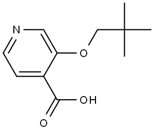 3-(2,2-Dimethylpropoxy)-4-pyridinecarboxylic acid,2150365-57-2,结构式