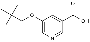 5-(2,2-Dimethylpropoxy)-3-pyridinecarboxylic acid Structure