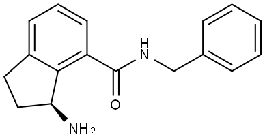 (3S)-3-amino-N-benzyl-2,3-dihydro-1H-indene-4-carboxamide 结构式