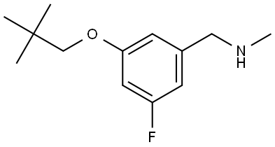 3-(2,2-Dimethylpropoxy)-5-fluoro-N-methylbenzenemethanamine Structure