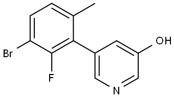 5-(3-Bromo-2-fluoro-6-methylphenyl)-3-pyridinol 结构式