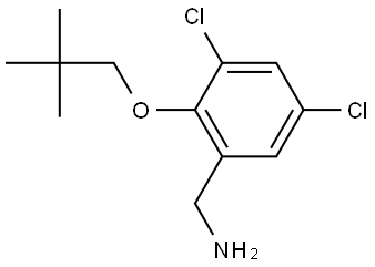 3,5-Dichloro-2-(2,2-dimethylpropoxy)benzenemethanamine 结构式