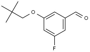 3-(2,2-Dimethylpropoxy)-5-fluorobenzaldehyde Structure