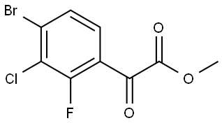 Methyl 4-bromo-3-chloro-2-fluoro-α-oxobenzeneacetate,2157353-53-0,结构式