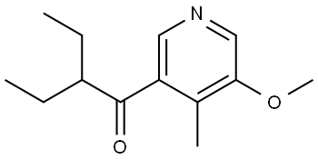 2-Ethyl-1-(5-methoxy-4-methyl-3-pyridinyl)-1-butanone 结构式