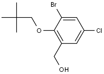 3-Bromo-5-chloro-2-(2,2-dimethylpropoxy)benzenemethanol Structure