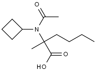 2-(N-cyclobutylacetamido)-2-methylhexanoic acid Structure