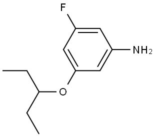 3-(1-Ethylpropoxy)-5-fluorobenzenamine Structure