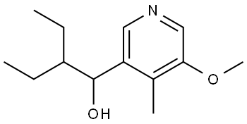 α-(1-Ethylpropyl)-5-methoxy-4-methyl-3-pyridinemethanol 结构式