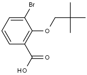 3-Bromo-2-(2,2-dimethylpropoxy)benzoic acid,2160120-17-0,结构式