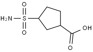 Cyclopentanecarboxylic acid, 3-(aminosulfonyl)- Structure