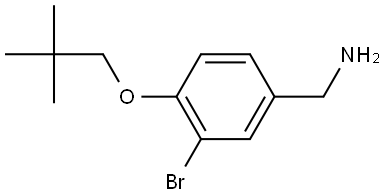 3-Bromo-4-(2,2-dimethylpropoxy)benzenemethanamine Structure