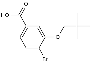 4-Bromo-3-(2,2-dimethylpropoxy)benzoic acid 结构式
