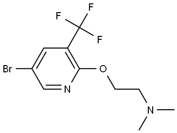 2-[[5-Bromo-3-(trifluoromethyl)-2-pyridinyl]oxy]-N,N-dimethylethanamine,2162362-99-2,结构式