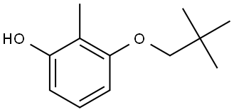 3-(2,2-Dimethylpropoxy)-2-methylphenol 结构式