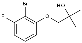 1-(2-Bromo-3-fluorophenoxy)-2-methyl-2-propanol 结构式