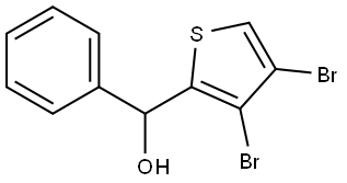 (3,4-dibromothiophen-2-yl)(phenyl)methanol Structure