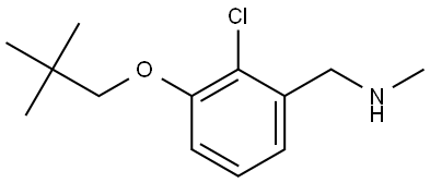 2-Chloro-3-(2,2-dimethylpropoxy)-N-methylbenzenemethanamine,2164981-91-1,结构式