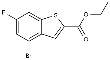 ethyl 4-bromo-6-fluorobenzo[b]thiophene-2-carboxylate 结构式