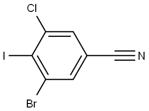 3-溴-5-氯-4-碘苄腈, 2166716-20-5, 结构式