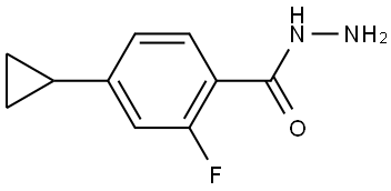 4-Cyclopropyl-2-fluorobenzoic acid hydrazide,2166743-28-6,结构式