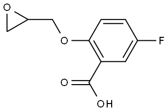 5-fluoro-2-(oxiran-2-ylmethoxy)benzoic acid Struktur