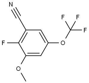 2-Fluoro-3-methoxy-5-(trifluoromethoxy)benzonitrile,2166793-76-4,结构式