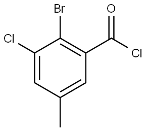 2-Bromo-3-chloro-5-methylbenzoyl chloride 结构式