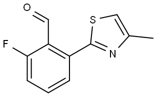 2-fluoro-6-(4-methylthiazol-2-yl)benzaldehyde 结构式