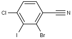 2-Bromo-4-chloro-3-iodobenzonitrile Struktur