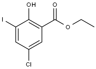 Ethyl 5-chloro-2-hydroxy-3-iodobenzoate,2167017-76-5,结构式