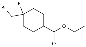 ethyl 4-(bromomethyl)-4-fluoro-cyclohexanecarboxylate Structure