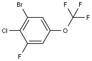 1-bromo-2-chloro-3-fluoro-5-(trifluoromethoxy)benzene 结构式