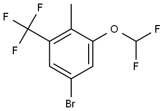 5-Bromo-1-(difluoromethoxy)-2-methyl-3-(trifluoromethyl)benzene 化学構造式