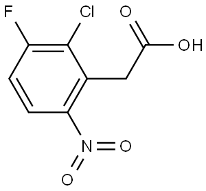 2-chloro-3-fluoro-6-nitrophenylacetic acid Structure