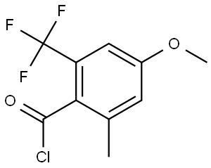 4-Methoxy-2-methyl-6-(trifluoromethyl)benzoyl chloride 结构式