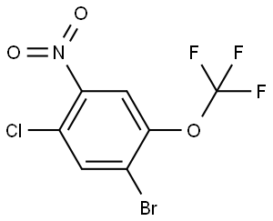 1-bromo-5-chloro-4-nitro-2-(trifluoromethoxy)benzene,2167839-42-9,结构式