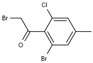 2-Bromo-1-(2-bromo-6-chloro-4-methylphenyl)ethanone Structure