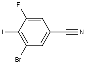 3-Bromo-5-fluoro-4-iodobenzonitrile,2167893-58-3,结构式