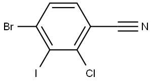 4-Bromo-2-chloro-3-iodobenzonitrile Structure