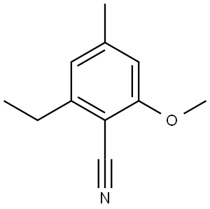 2-Ethyl-6-methoxy-4-methylbenzonitrile 结构式