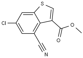 6-氯-4-氰基苯并[B]噻吩-3-甲酸甲酯 结构式