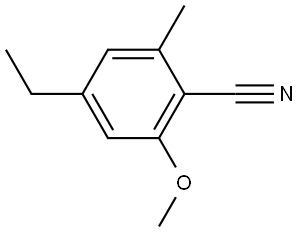 4-Ethyl-2-methoxy-6-methylbenzonitrile 结构式