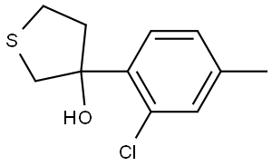 3-(2-Chloro-4-methylphenyl)tetrahydrothiophene-3-ol Structure