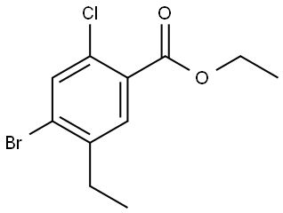 Ethyl 4-bromo-2-chloro-5-ethylbenzoate 结构式