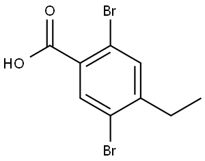 2,5-Dibromo-4-ethylbenzoic acid 结构式