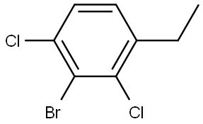 2-bromo-1,3-dichloro-4-ethylbenzene Structure